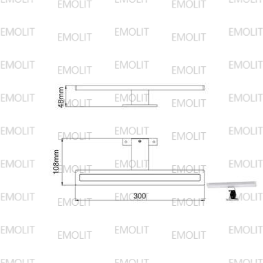 IP44 Strip Shape High Lumen Mirror Lamp 2