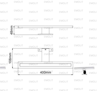 IP44 Strip Shape High Lumen Mirror Lamp 3