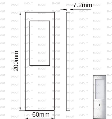 Flat Square Wall Installation LED Furniture Cabinet Lamp Magnet Cover CE Approval