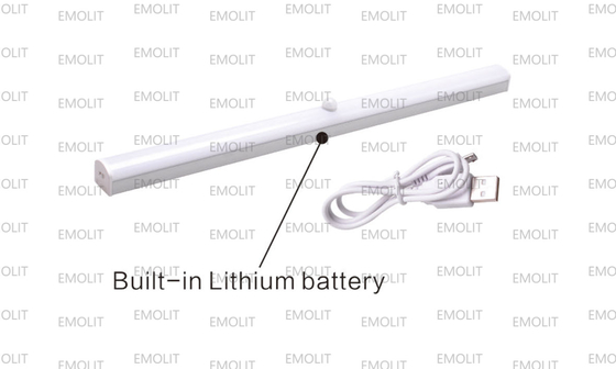 Aluminum Base PIR Sensor Portable Rechargeable LED Lamp CE Approval