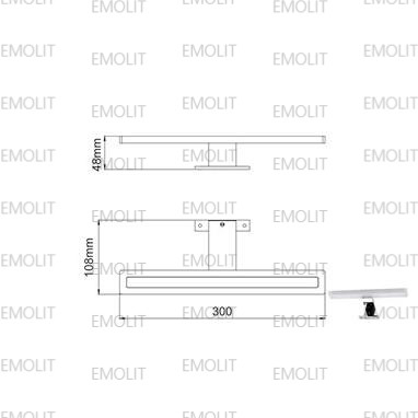 IP44 Strip Shape High Lumen Mirror Lamp