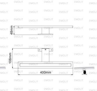 IP44 Strip Shape High Lumen Mirror Lamp